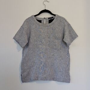 Madewell Black Grey Structured Top Size Extra Small